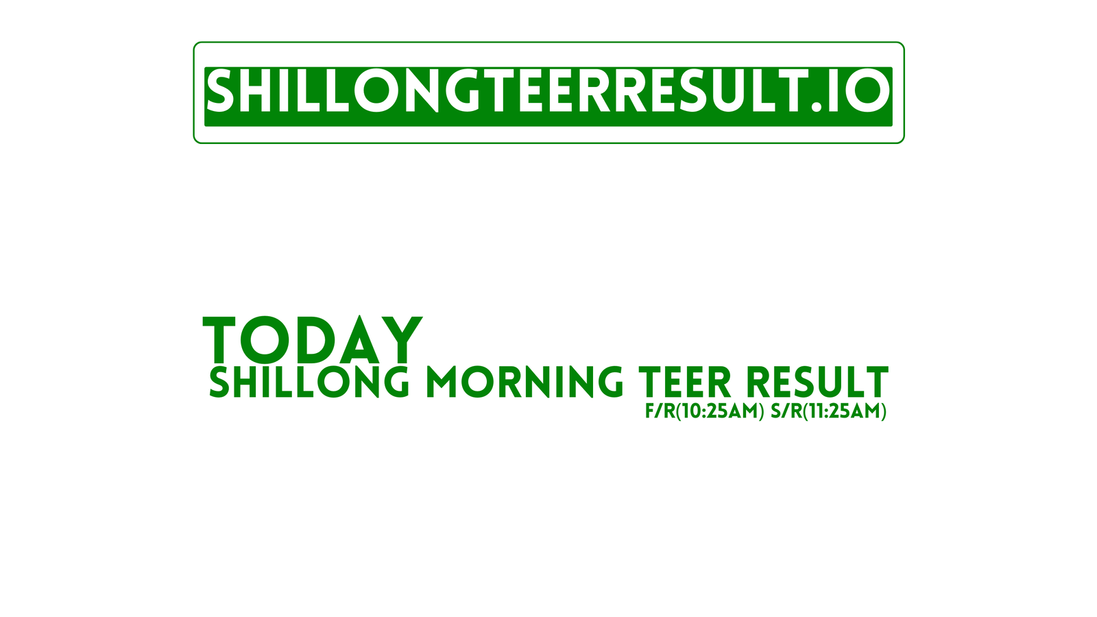 Shillong Morning Teer Result